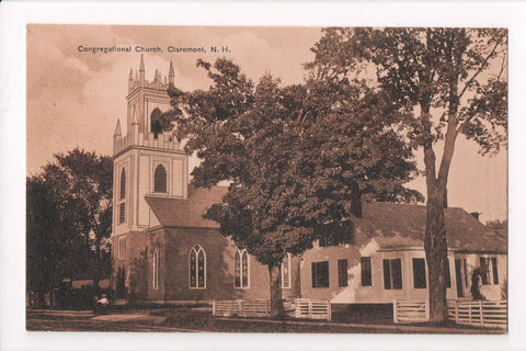 NH, Claremont - Congregational Church postcard - w02378