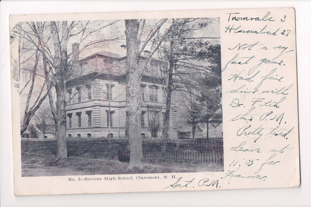 NH, Claremont - Stevens High School - postcard from 1906 - w02632