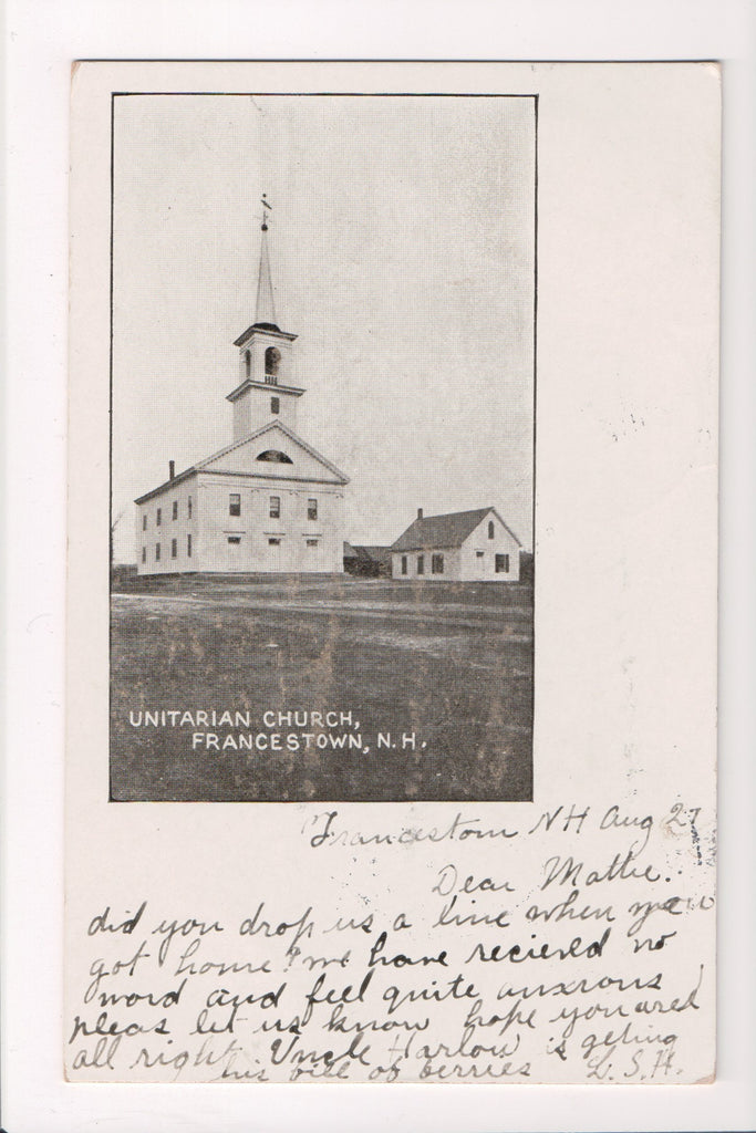 NH, Francestown - Unitarian Church postcard - C08738