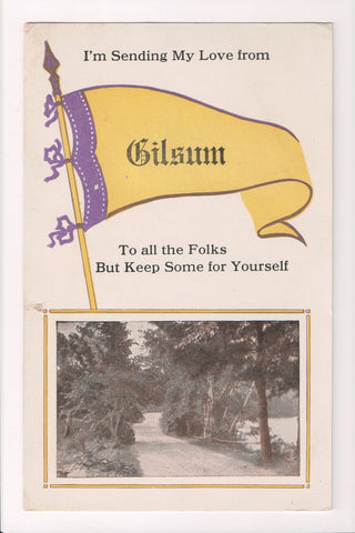NH, Gilsum - Banner Greeting - @1914 postcard - M-0022