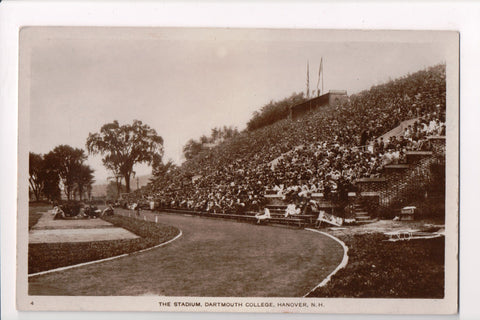 NH, Hanover - Dartmouth College - The Stadium filled - RPPC - A10129