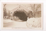 NH, Jackson - Covered Bridge closeup - RPPC - D03178