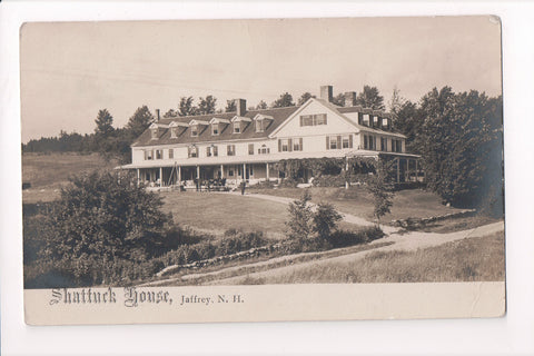 NH, JAFFREY - Shattuck House closeup, water well out front - RPPC - D07212