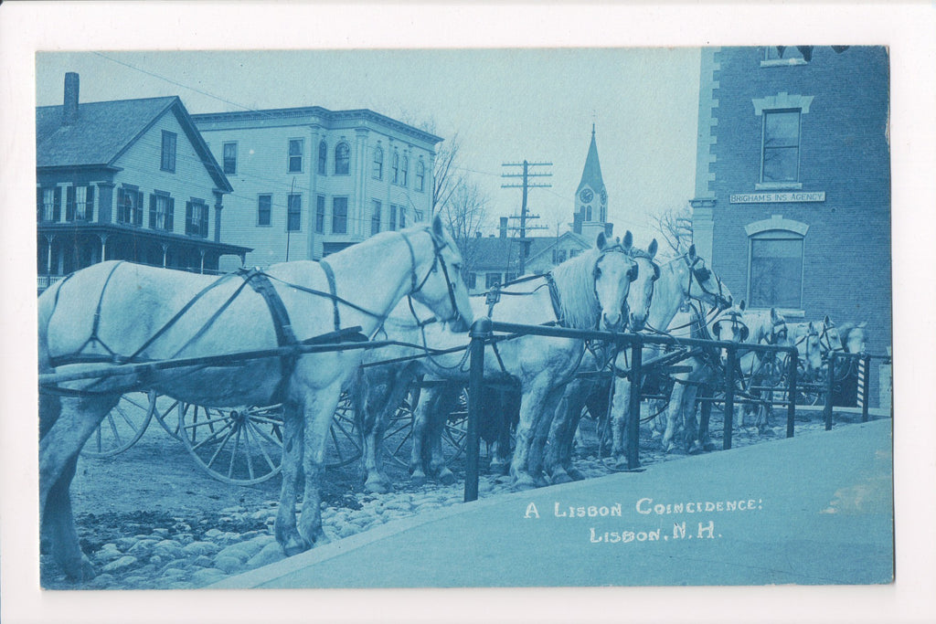 NH, Lisbon - Cyanotype - Brigham Insurance Agency sign (ONLY Digital Copy Avail) - E10226