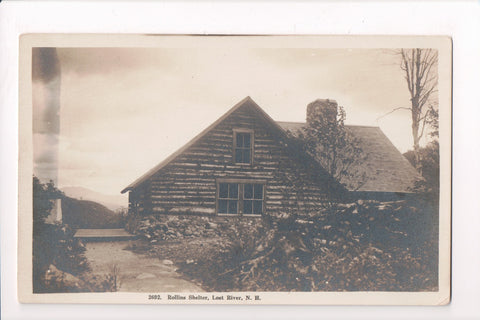 NH, LOST RIVER - Rollins Shelter - RPPC postcard - C08746