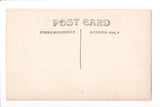 NH, LOST RIVER - Triphammer, man on stairs - RPPC postcard - w03575