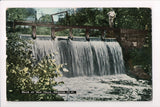 NH, NASHUA - Vale Mills Falls, with man standing off to the right - C17439