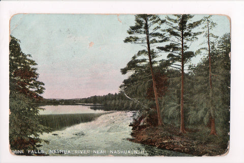 NH, NASHUA - Mine Falls, Nashua River - D05481 - postcard **DAMAGED / AS IS**