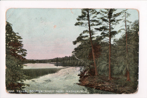 NH, Nashua - Mine Falls, Nashua River - D05481 - postcard **DAMAGED / AS IS**