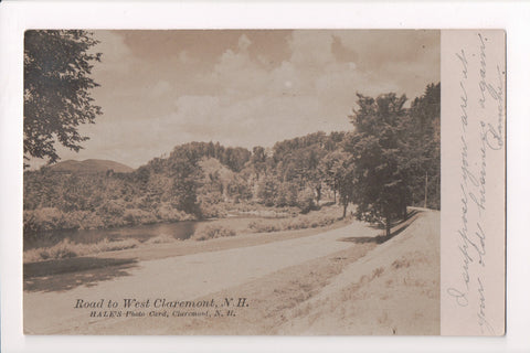 NH, WEST CLAREMONT - Road to - RPPC - w01621