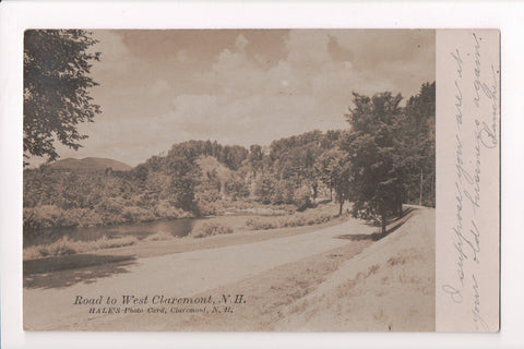 NH, West Claremont - Road to - RPPC - w01621