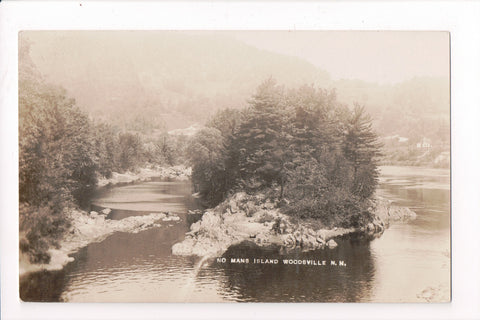NH, WOODSVILLE - No Mans Island, closeup - RPPC - B04195
