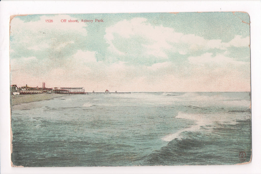NJ, ASBURY PARK - Off shore view postcard - B04001