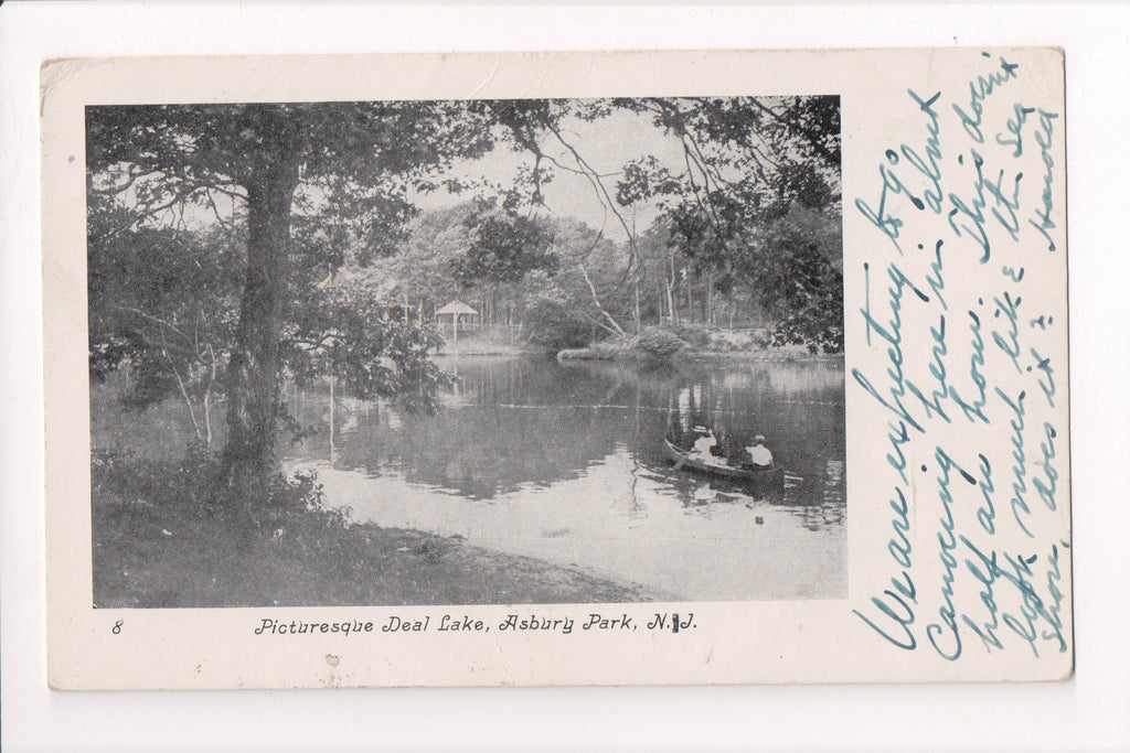 NJ, ASBURY PARK - Deal Lake, Picturesque view postcard - C17715