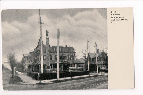 NJ, Asbury Park - Soldiers Monument, street scene - D04128
