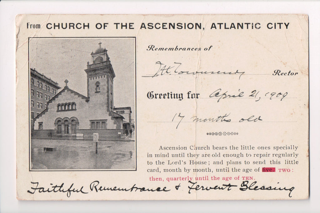 NJ, ATLANTIC CITY - Church of the Ascension (original SOLD)- A07381