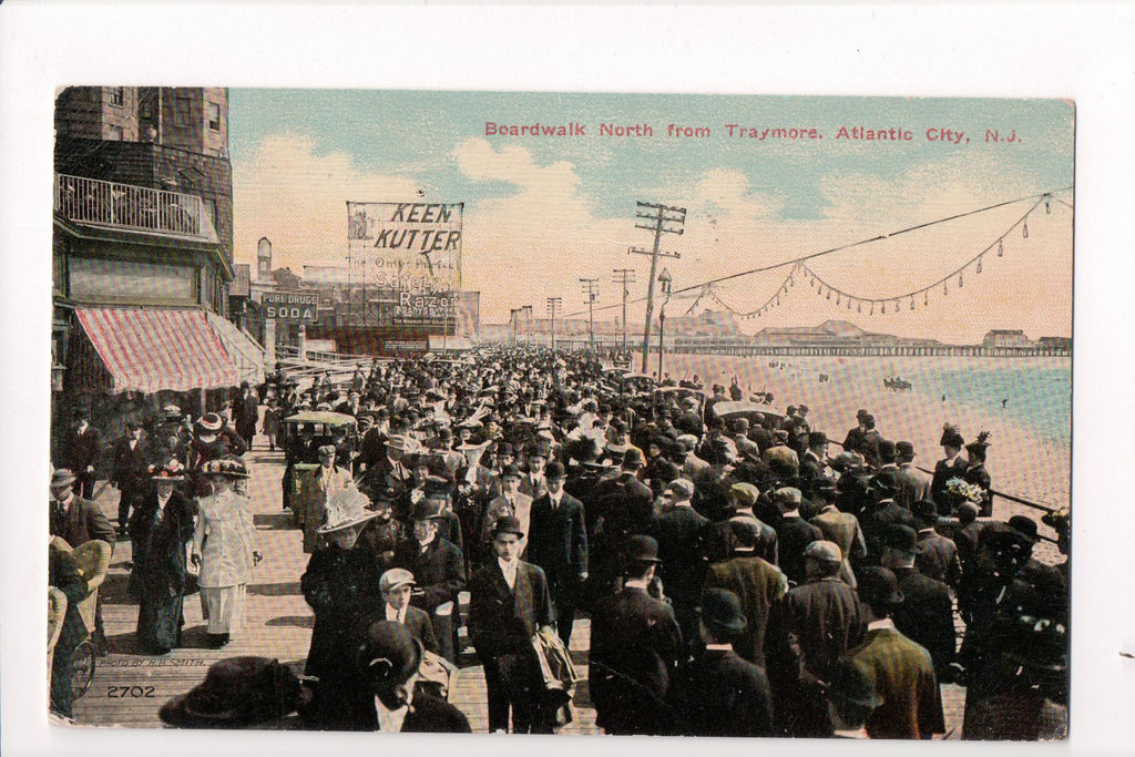 NJ, ATLANTIC CITY - Boardwalk, Keen Kutter Razor sign (original SOLD) CP0133
