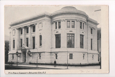 NJ, Atlantic City - Free Public Library postcard - CP0314