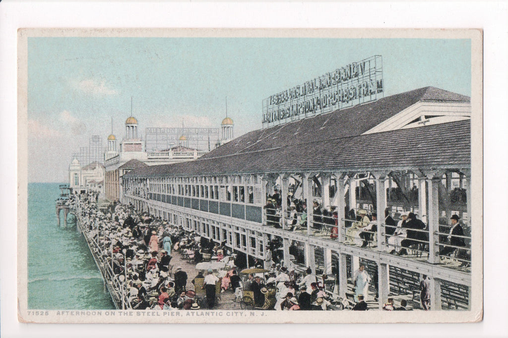 NJ, ATLANTIC CITY - Steel Pier crowds postcard - CP0317