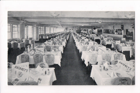 NJ, ATLANTIC CITY - Hackneys Sea Food Restaurant - interior postcard - D04183