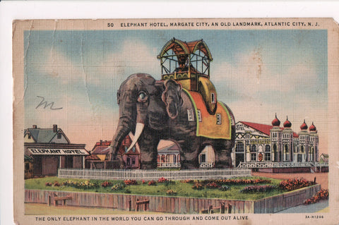 NJ, Atlantic City - Elephant Hotel, Margate City landmark - MB0031 **DAMAGED /