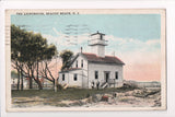 NJ, BEACON BEACH - Light House, Lighthouse, people (original SOLD) - B17164
