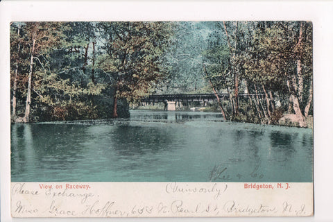 NJ, BRIDGETON - View on Raceway - postcard mailed 1907 - J03100