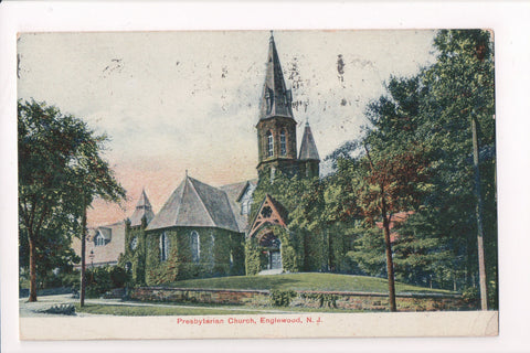 NJ, Englewood - Presbyterian Church - 1909 Postcard - w03348