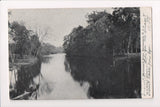 NJ, HACKENSACK  - Hackensack River scene - @1906 postcard - D08113