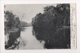 NJ, Hackensack - Hackensack River scene - @1906 postcard - D08113