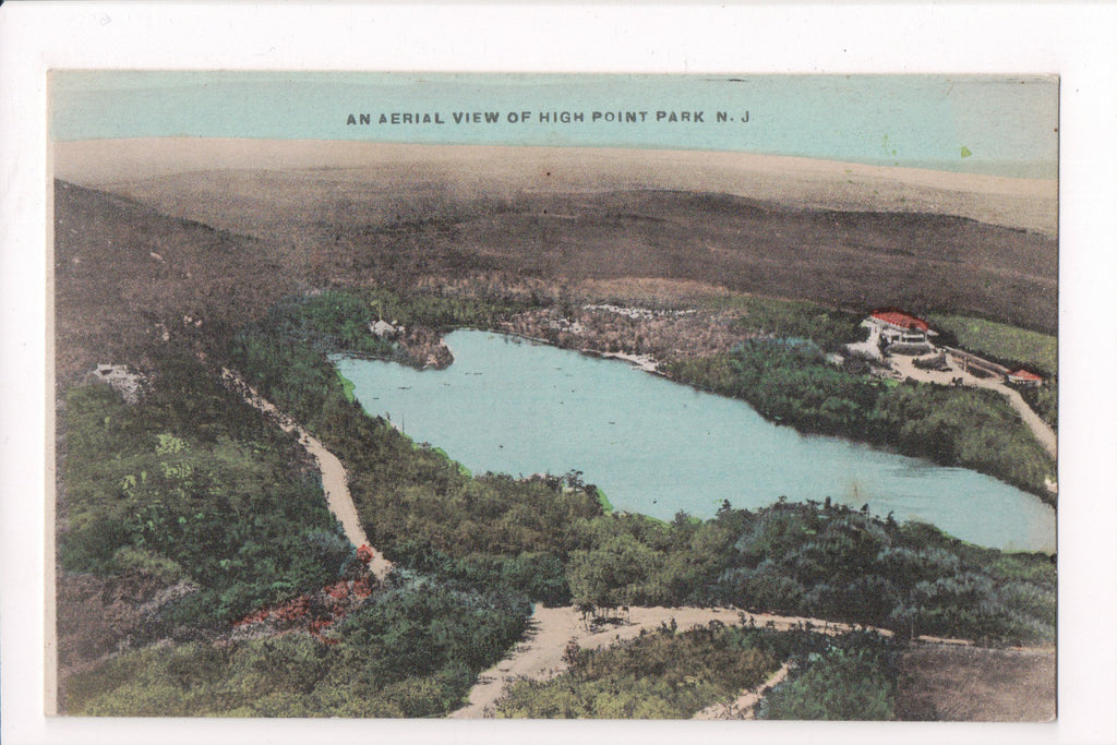 NJ, High Point Park - BEV of lake and area postcard - w05252