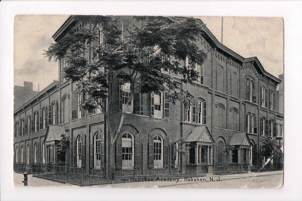 NJ, HOBOKEN - Hoboken Academy closeup postcard - CP0382