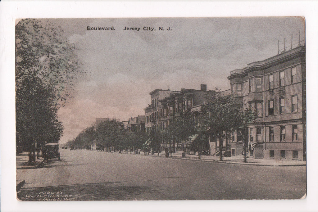 NJ, JERSEY CITY - Hudson Boulevard (Lincoln Highway) (original SOLD) C08725