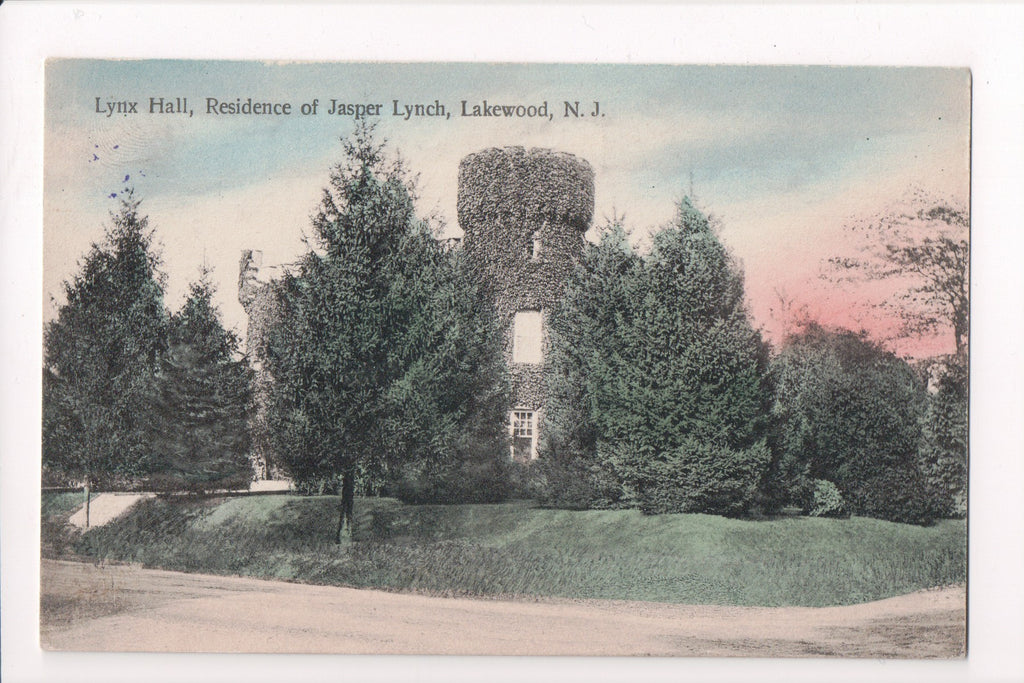 NJ, Lakewood - Jasper Lynch residence, Lynx Hall postcard - C06076