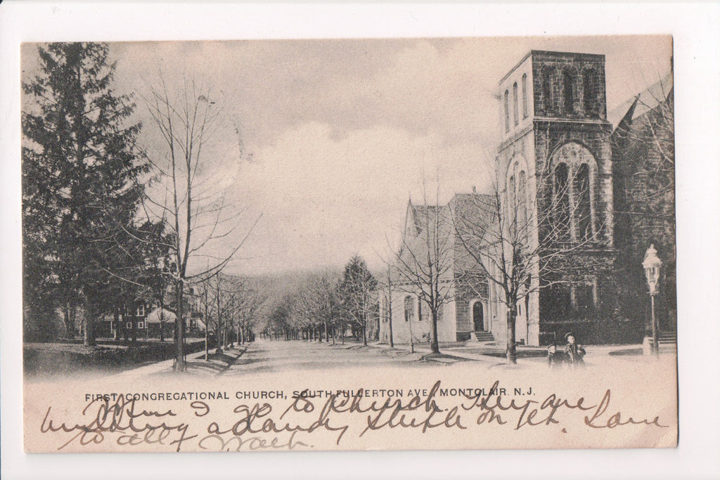 NJ, MONTCLAIR - First Congregational Church - 1906 postcard - D05075