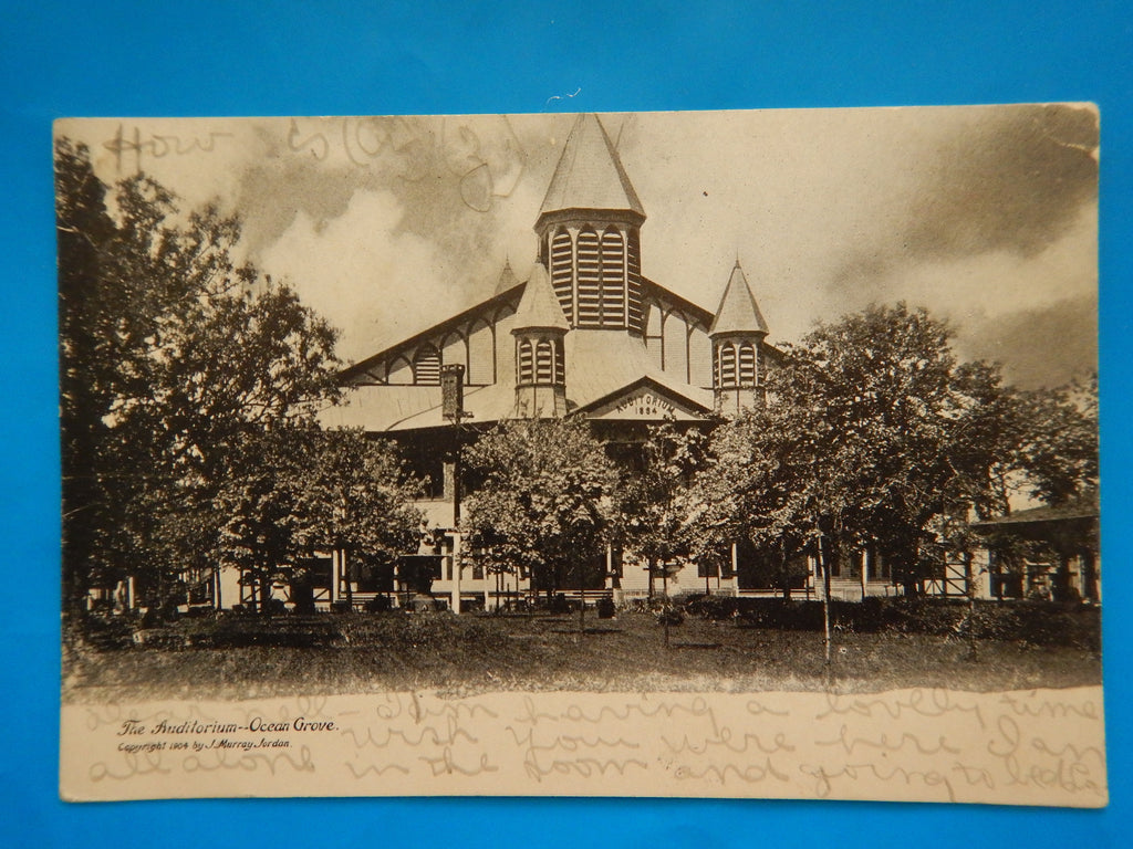 NJ, Ocean Grove - Auditorium building postcard - D07059