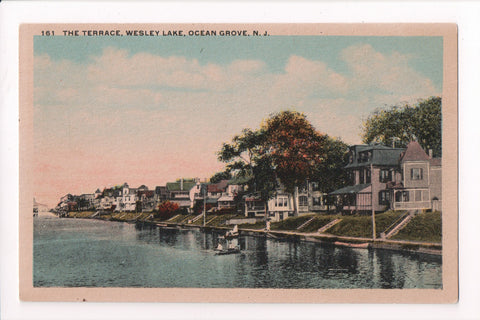 NJ, OCEAN GROVE - Wesley Lake - THE TERRACE postcard - H03190