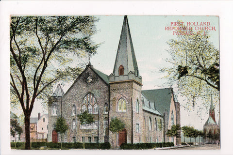 NJ, Passaic - First Holland Reformed Church postcard - 800444