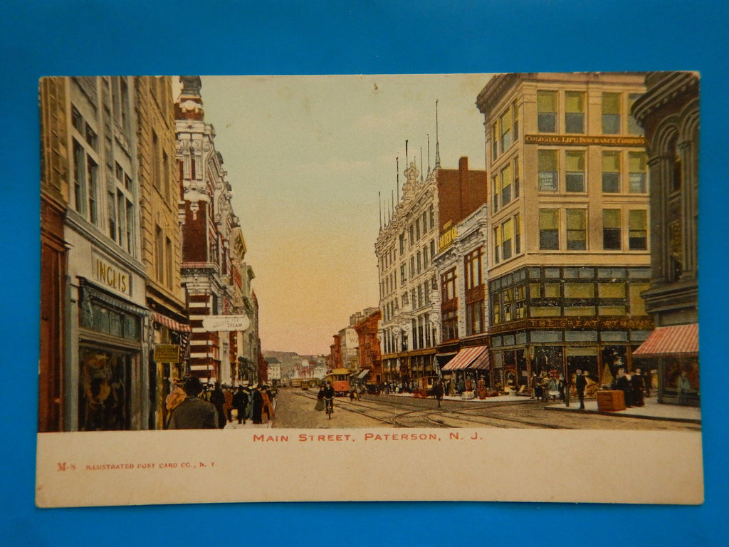 NJ, Paterson - Main Street view postcard - A07065