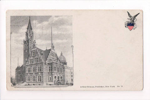 NJ, PATERSON - Post Office, Court House - Strauss (original SOLD) CP0312