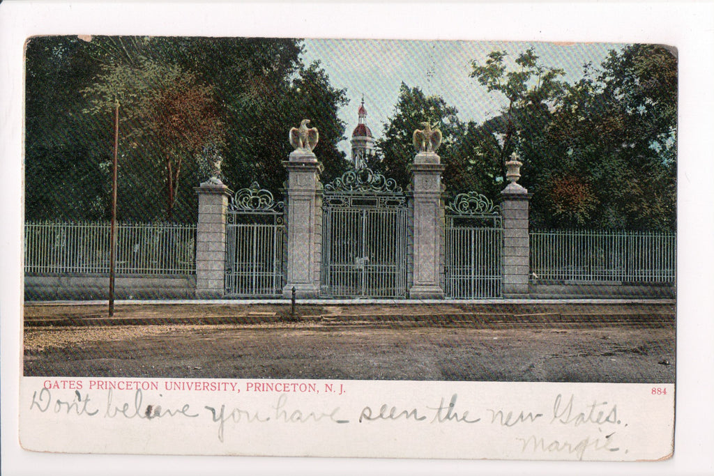 NJ, Princeton - Princetown University - Gates with Eagles - A17043