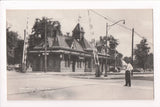 NJ, Tenafly - Railroad Station, traffic policeman, crossing gates - A05179