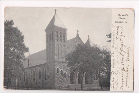 NJ, Trenton - St Joes Church - 1906 postcard - w03587