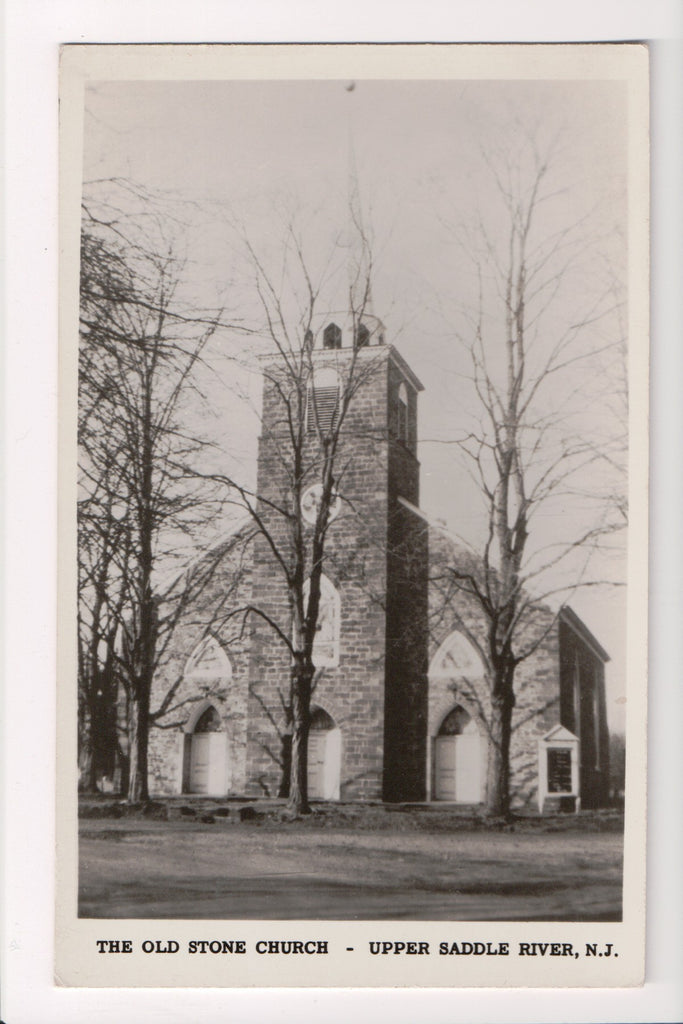 NJ, UPPER SADDLE RIVER - Old Stone Church - RPPC - A06015