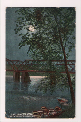 MA, Northampton - Hadley Bridge by moonlight - NL0100