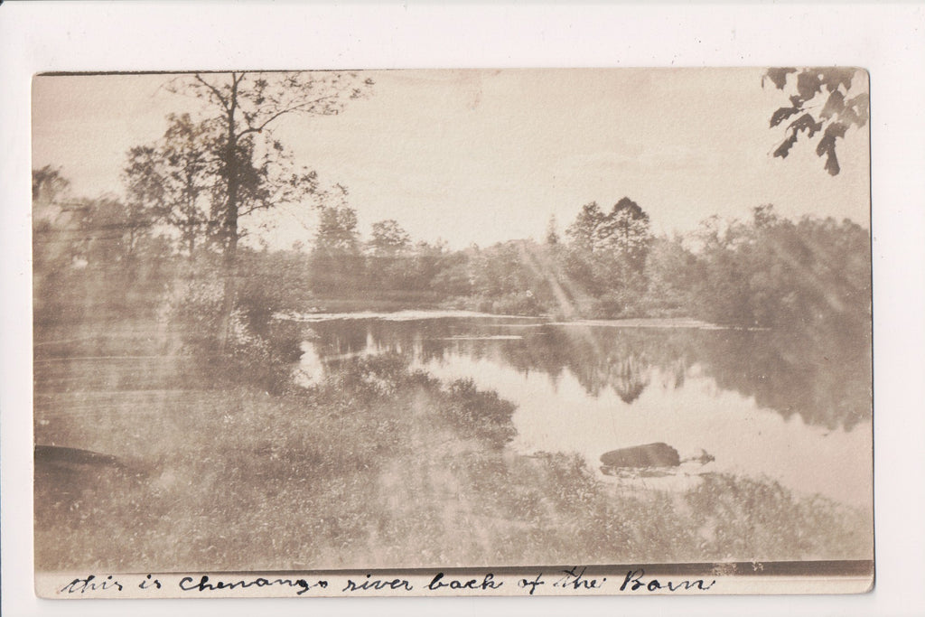 NY, Brisbin - scene behind Alfred H Bartons barn - RPPC - NL0272