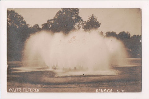 NY, Kensico - Water Filterer showing spray, heads - 1912 RPPC - NL0277
