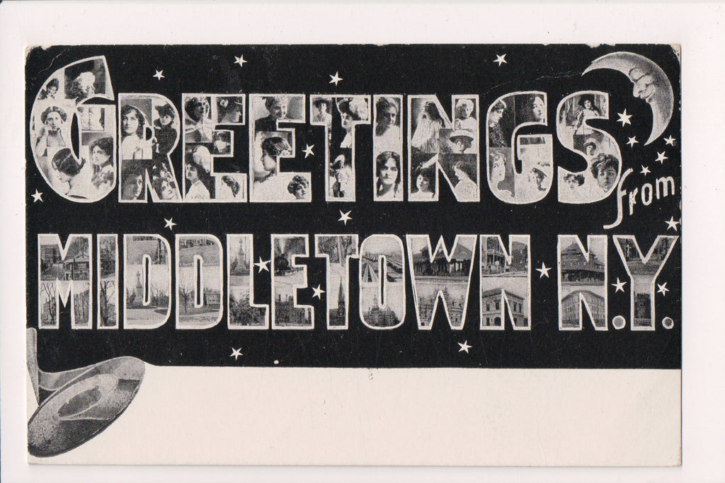 NY, MIDDLETOWN - Greetings from - Large Letters (original SOLD) NL0279