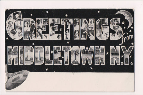 NY, MIDDLETOWN - Greetings from - Large Letters (original SOLD) NL0279