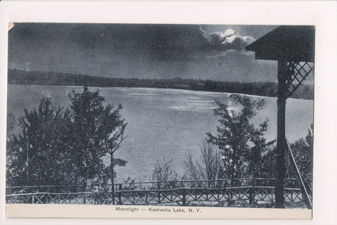 NY, Kiamesha Lake - Night view - 1909 postcard - NL0280